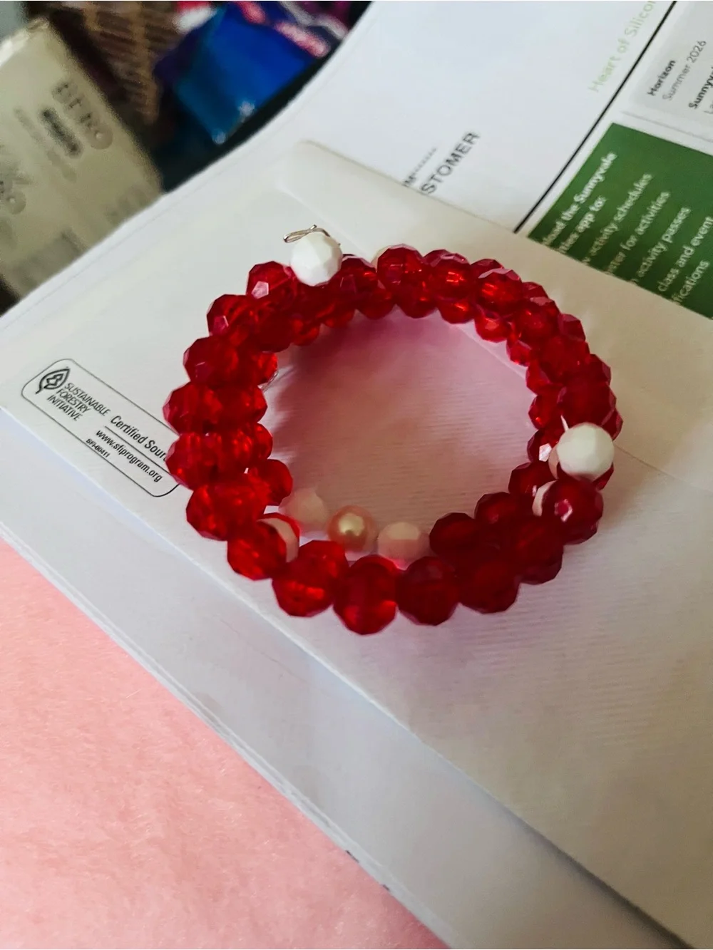 Handmade bold red